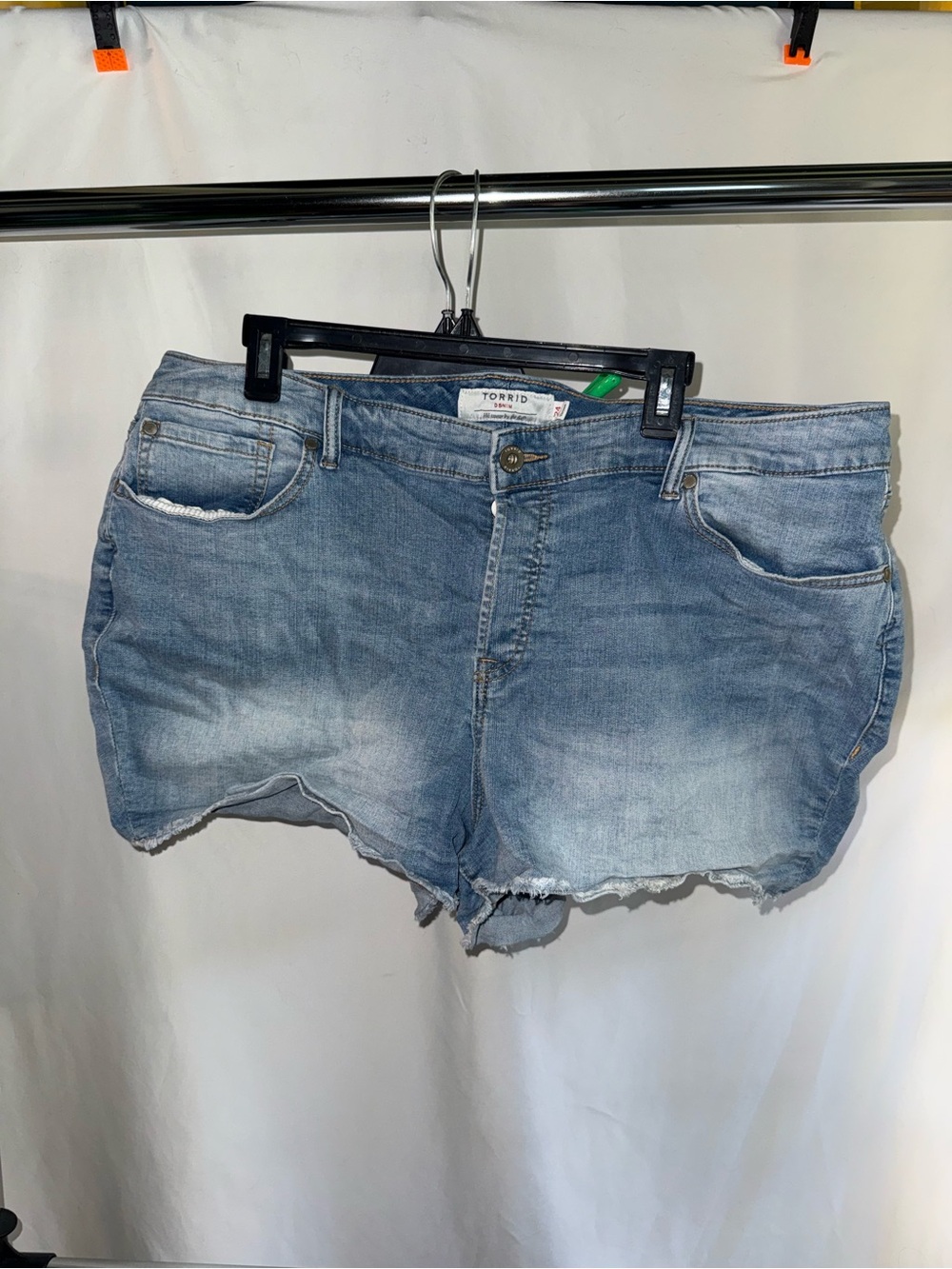 torrid Faded Blue High-Rise Denim Cutoff Shorts